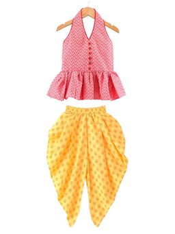 TWISHA - Coral Printed Top and Dhoti