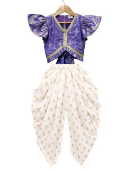 TWISHA - Purple Embellished/Sequined Top and Dhoti