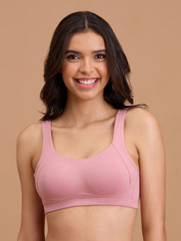 Nykd by Nykaa - Cotton Non Padded Non Wired Everyday Comfort Bra-NYB388-Blush