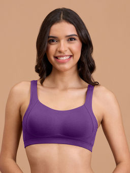 Nykd by Nykaa - Cotton Non Padded Non Wired Everyday Comfort Bra-NYB388-Purple