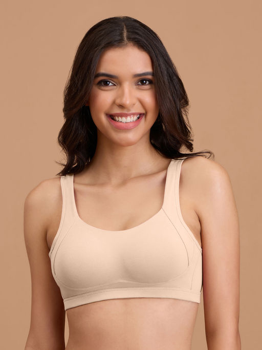 Nykd by Nykaa Cotton Non Padded Non Wired Everyday Comfort Bra-NYB388-Sand
