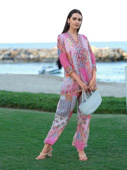 Label S4U - Multi-Coloured Printed Co-Ord (Set of 2)