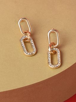 Accessorize London - Women's Harvest Pave Chain Drop Earring