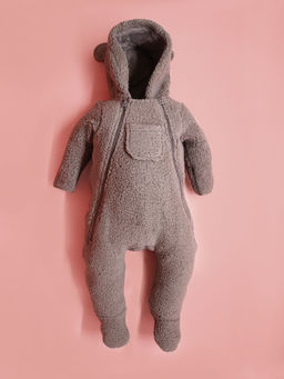 CHERRY CRUMBLE BY NITT HYMAN - Brown Solid One-Piece Bodysuit for Boys & Girls