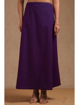 Soch - Womens Purple Cotton Solid Petticoat