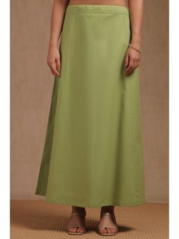 Soch - Womens Light Green Cotton Solid Petticoat