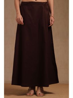 Soch - Womens Brown Cotton Solid Petticoat