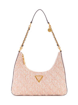 Guess - Pale Rose Quilted Polycotton Giully Top Zip Handbag
