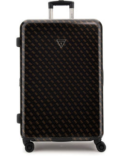 Guess - Brown Monogram Acrylonitrile Butadiene Styrene Jesco 28 In 8 Wheeler Trolley (L)