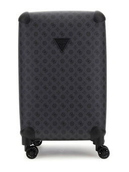 Guess - Charcoal Monogram Polyurethane Wilder 22 In 8 Wheeler Trolley (M)