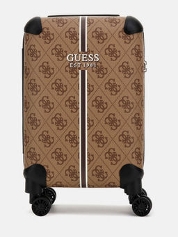 Guess - Latte Monogram Polyurethane Kallisto 18 In 8 Wheeler Trolley Bag