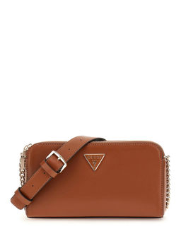 Guess - Cognac Solid Polyurethane Daryna Status Sling Bag