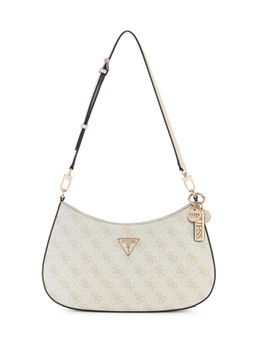 Guess - Bone Logo Monogram Polyurethane Noelle Top Zip Handbag