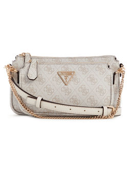 Guess - Bone Logo Monogram Polyurethane Noelle Dbl Pouch Sling Bag