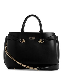 Guess - Black Solid Polyurethane Lorelei Girlfriend Satchel Bag