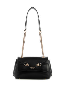Guess - Black Solid Polyurethane Lorelei Convertible Handbag
