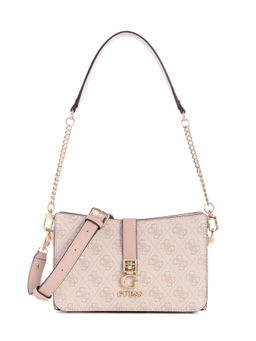 Guess - Orchid Logo Monogram Polyurethane Zamira Top Zip Handbag