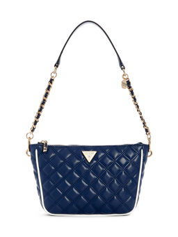 Guess - Navy Blue Quilted Polyurethane Cruise Vibe Top Zip Handbag