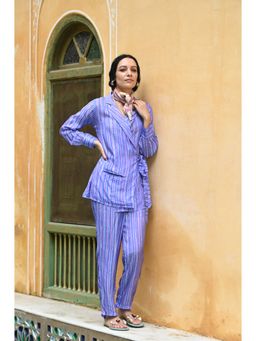 Mahee Jaipur - Purple Popping Muslin Co-ord (Set of 2)