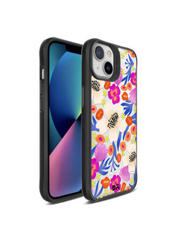 DailyObjects - Dusty Balloonflower Black Hybrid Clear Case Cover for iPhone 13 Mini 5.4 inch