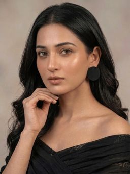 Niscka - Black Fashionable Huge Stud Earrings