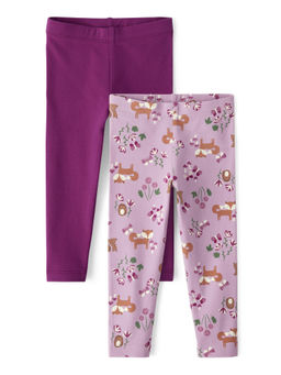 The Children's Place - Girls Plain and Printed Leggings (Set of 2)