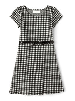 The Children's Place - Girls Black and Whie Knee Length Dress