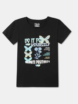 R&B - Graphic Printed Regular Girls T-Shirt