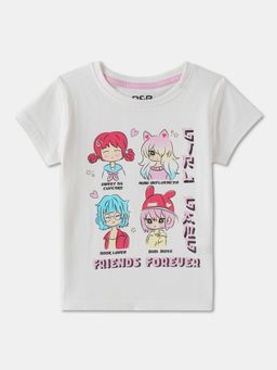R&B - Printed Regular Girls T-Shirt