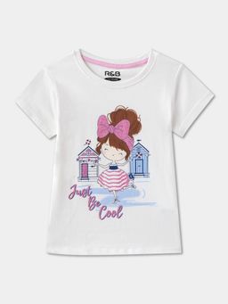 R&B - Printed Regular Girls T-Shirt