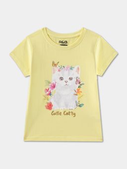 R&B - Printed Regular Girls T-Shirt