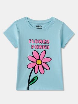 R&B - Printed Regular Girls T-Shirt