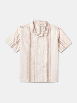 R&B - Vertical Embroidered Relaxed Boys Shirt