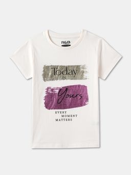 R&B - Printed Regular Girls T-Shirt