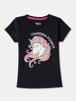 R&B - Printed Regular Girls T-Shirt