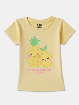 R&B - Printed Regular Girls T-Shirt