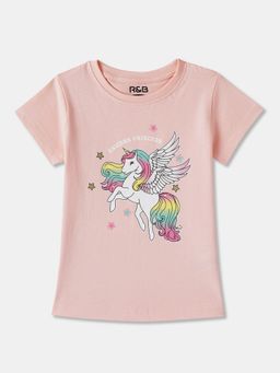 R&B - Printed Regular Girls T-Shirt