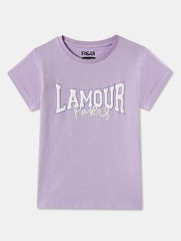 R&B - Typography Printed Regular Girls T-Shirt