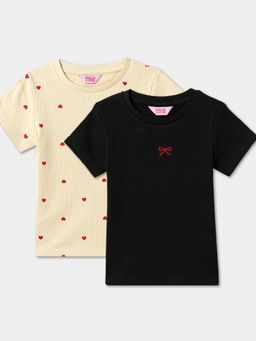 R&B - Printed Regular Girls T-Shirt
