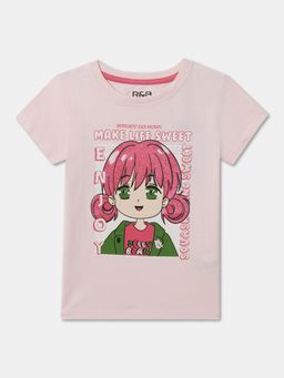 R&B - Printed Regular Girls T-Shirt