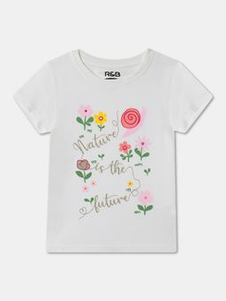 R&B - Printed Regular Girls T-Shirt