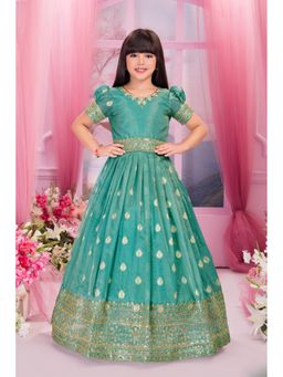 Lagorii - Sea Green Ethnic Gown