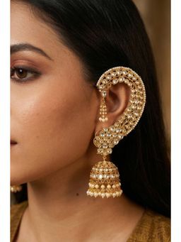 Prestones - Vireya Regal Polki White Ear Cuff