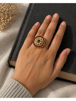 Prestones - Gulistan Polki Green Ring