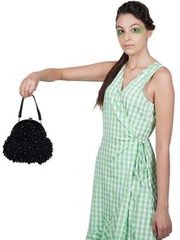 Odette - Black Beaded Mindful Batuwa Bag