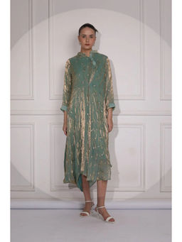 Ruhm - Celadon Long Dress for Card Parties