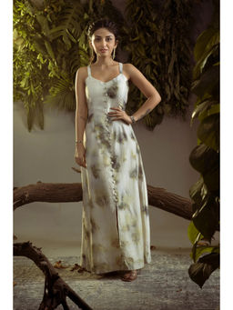 Ruhm - Natural Roses: Pure Cotton Mul Sleeveless Dress