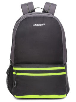 WILDHORN - Black 30L Unisex Polyester Laptop Backpack