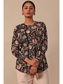 Folksong - Black Women's Relaxed Floral Top