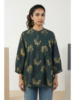 Folksong - Green Women's Relaxed Printed Top